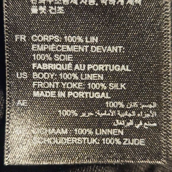 Sandro Paris Black Silk Linen  S Top Luxe Minimalist Parisian Chic Businesscore - Picture 10 of 11